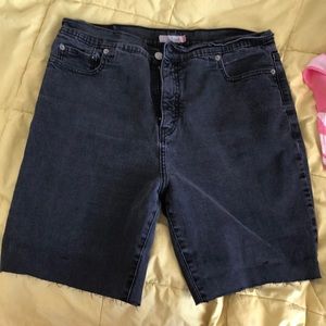 Black jean shorts